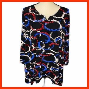 Cest 1946 Red, White, & Blue, Puff Splatter Tunic